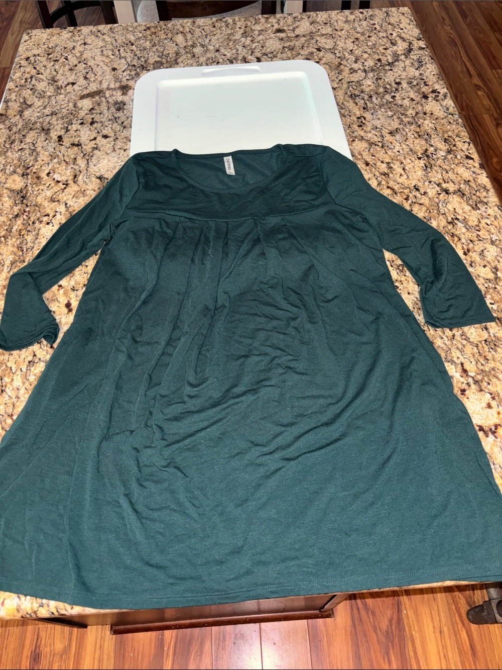 Zenana Premium Deep Green Scoop Neck Midi Dress